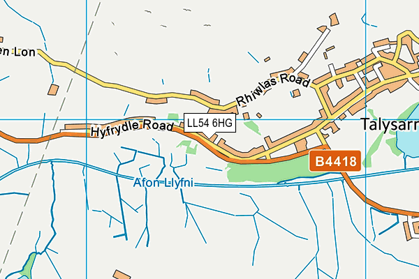 LL54 6HG map - OS VectorMap District (Ordnance Survey)