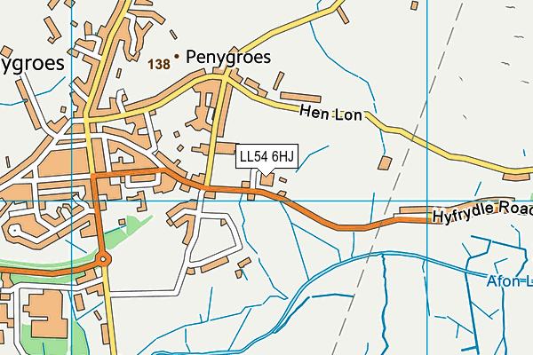 LL54 6HJ map - OS VectorMap District (Ordnance Survey)