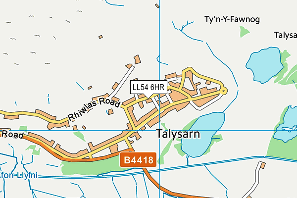 Ysgol Gynradd Talysarn map (LL54 6HR) - OS VectorMap District (Ordnance Survey)