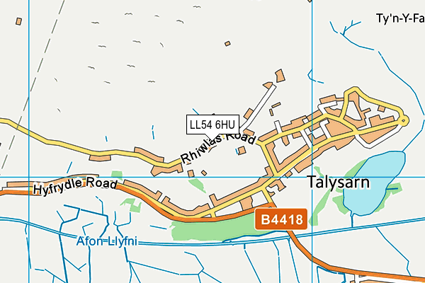 LL54 6HU map - OS VectorMap District (Ordnance Survey)