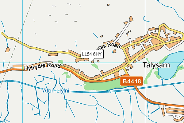 LL54 6HY map - OS VectorMap District (Ordnance Survey)