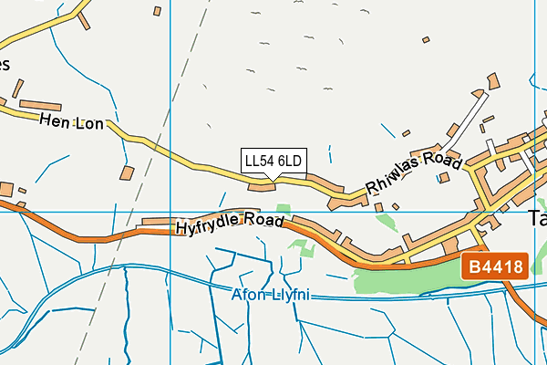 LL54 6LD map - OS VectorMap District (Ordnance Survey)