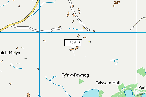 LL54 6LF map - OS VectorMap District (Ordnance Survey)