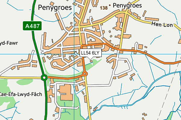 LL54 6LY map - OS VectorMap District (Ordnance Survey)