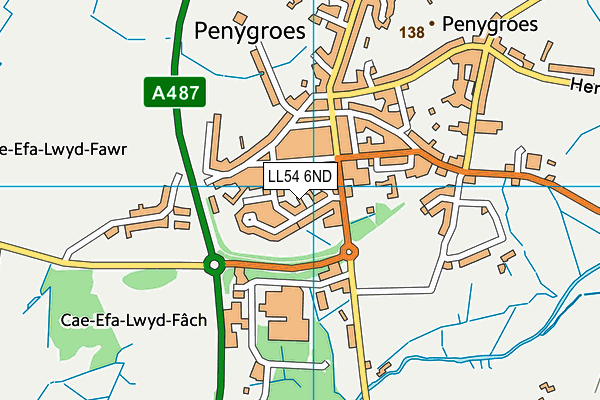 LL54 6ND map - OS VectorMap District (Ordnance Survey)