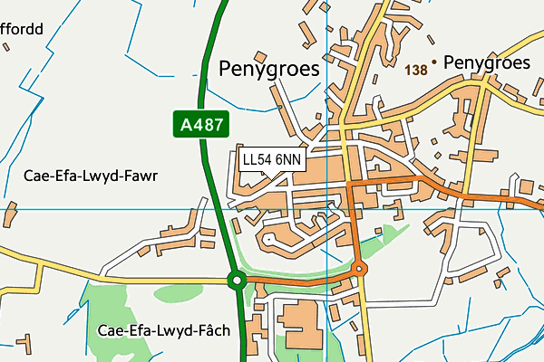 LL54 6NN map - OS VectorMap District (Ordnance Survey)