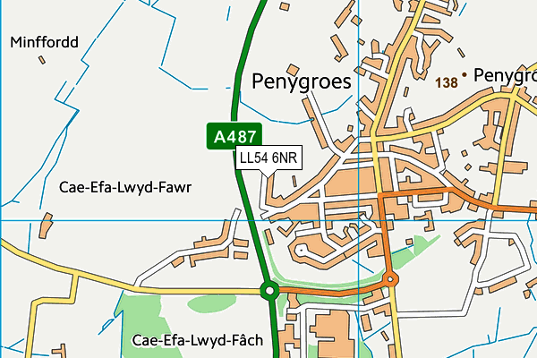 LL54 6NR map - OS VectorMap District (Ordnance Survey)