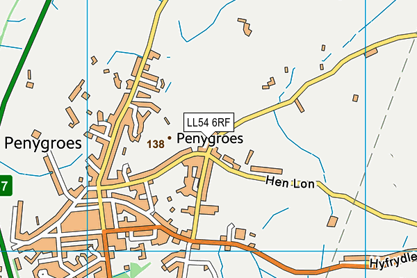 LL54 6RF map - OS VectorMap District (Ordnance Survey)