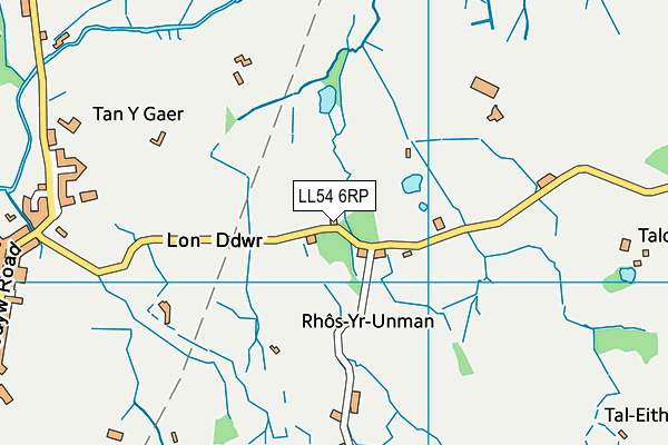 LL54 6RP map - OS VectorMap District (Ordnance Survey)
