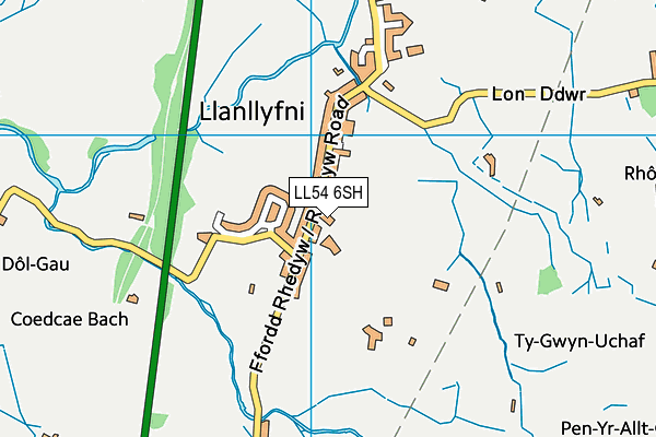 LL54 6SH map - OS VectorMap District (Ordnance Survey)