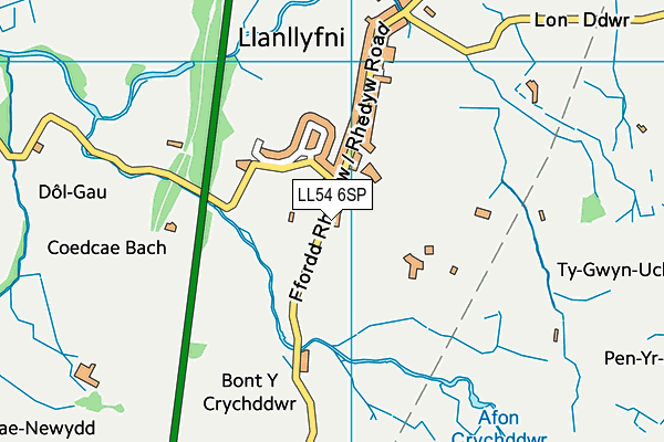 LL54 6SP map - OS VectorMap District (Ordnance Survey)