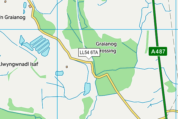 LL54 6TA map - OS VectorMap District (Ordnance Survey)