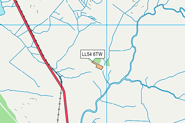 LL54 6TW map - OS VectorMap District (Ordnance Survey)