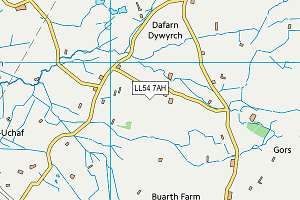 LL54 7AH map - OS VectorMap District (Ordnance Survey)