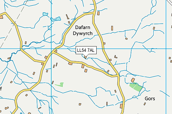 LL54 7AL map - OS VectorMap District (Ordnance Survey)