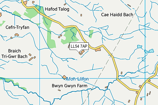 LL54 7AP map - OS VectorMap District (Ordnance Survey)