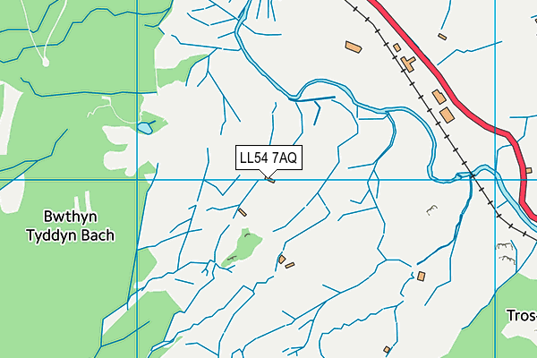 LL54 7AQ map - OS VectorMap District (Ordnance Survey)