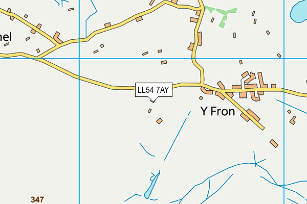 LL54 7AY map - OS VectorMap District (Ordnance Survey)