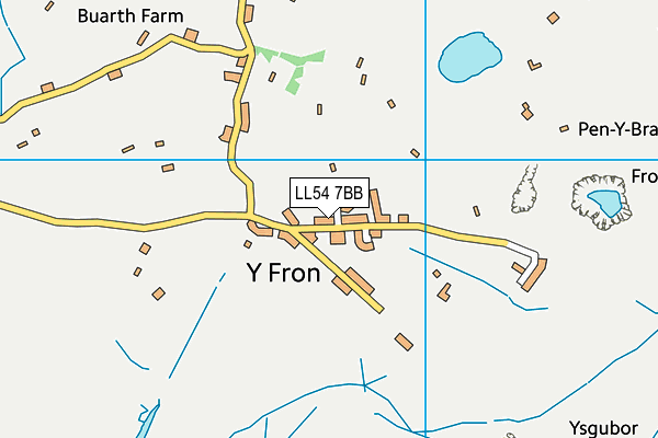 LL54 7BB map - OS VectorMap District (Ordnance Survey)