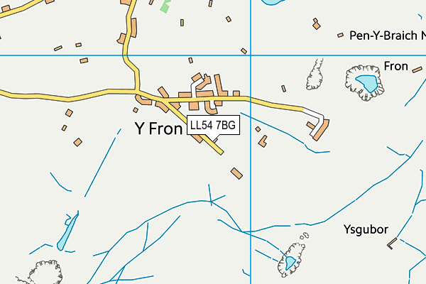 LL54 7BG map - OS VectorMap District (Ordnance Survey)