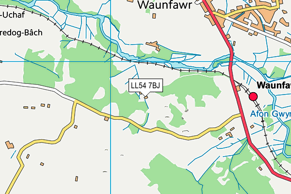LL54 7BJ map - OS VectorMap District (Ordnance Survey)