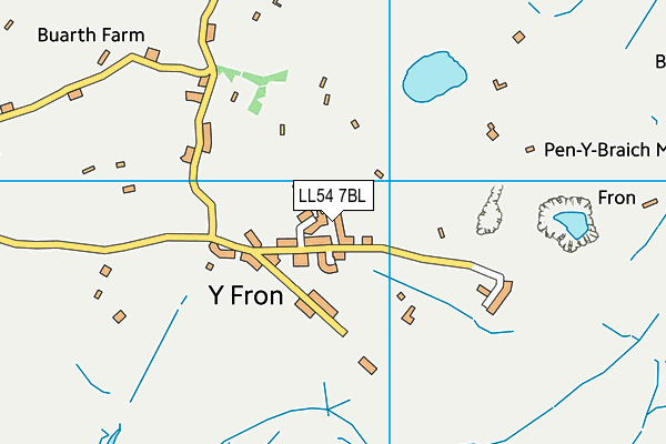 LL54 7BL map - OS VectorMap District (Ordnance Survey)