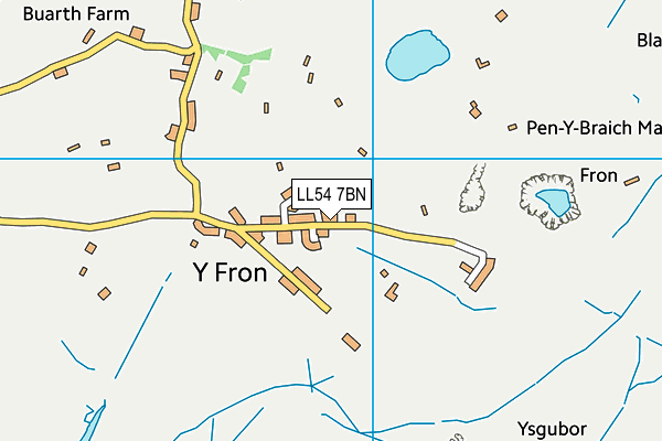 LL54 7BN map - OS VectorMap District (Ordnance Survey)