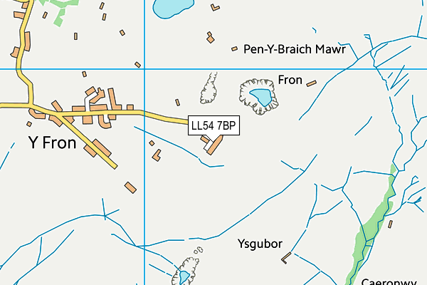LL54 7BP map - OS VectorMap District (Ordnance Survey)