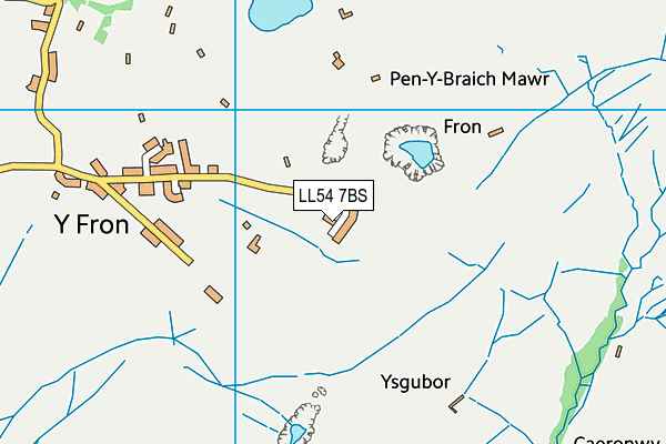 LL54 7BS map - OS VectorMap District (Ordnance Survey)