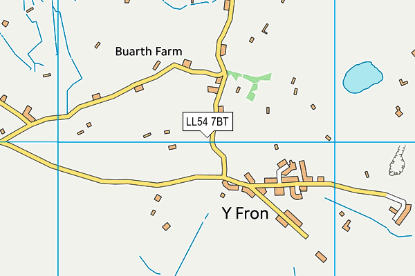 LL54 7BT map - OS VectorMap District (Ordnance Survey)