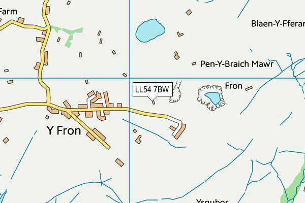 LL54 7BW map - OS VectorMap District (Ordnance Survey)