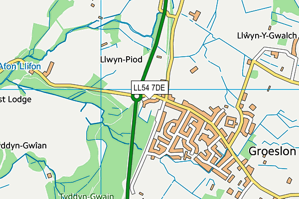 LL54 7DE map - OS VectorMap District (Ordnance Survey)