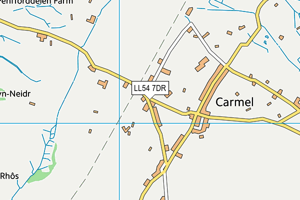 LL54 7DR map - OS VectorMap District (Ordnance Survey)