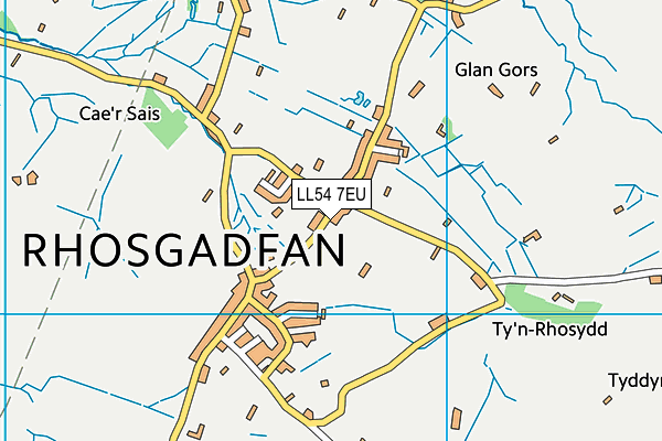Ysgol Gynradd Rhosgadfan map (LL54 7EU) - OS VectorMap District (Ordnance Survey)