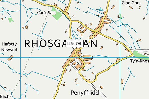 LL54 7HL map - OS VectorMap District (Ordnance Survey)