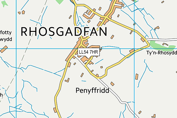 LL54 7HR map - OS VectorMap District (Ordnance Survey)