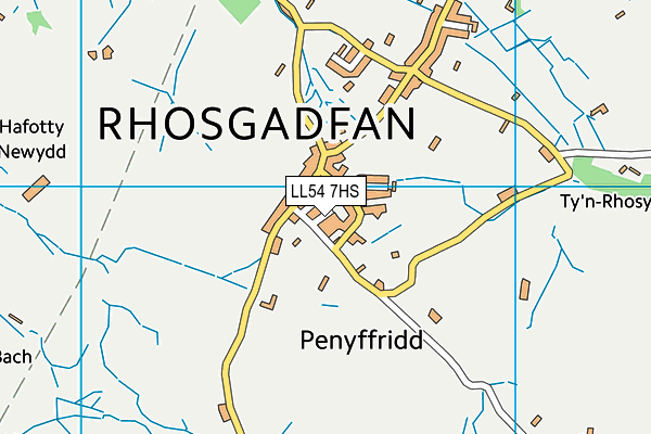 LL54 7HS map - OS VectorMap District (Ordnance Survey)