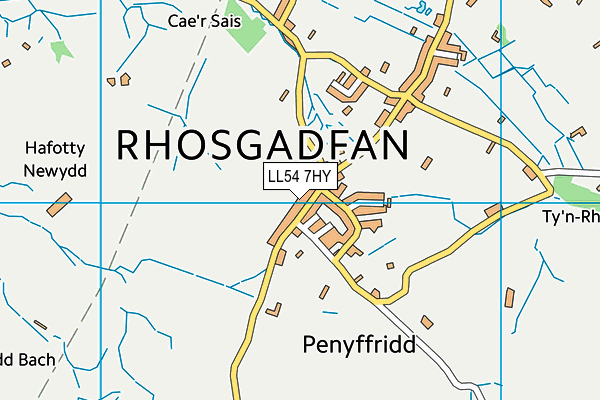 LL54 7HY map - OS VectorMap District (Ordnance Survey)