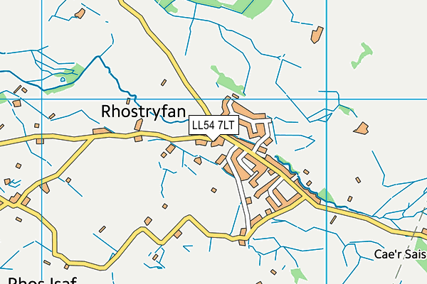 LL54 7LT map - OS VectorMap District (Ordnance Survey)