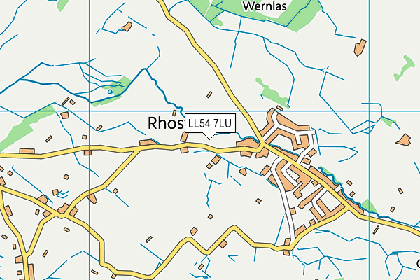 LL54 7LU map - OS VectorMap District (Ordnance Survey)