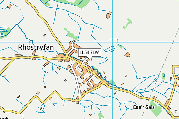 LL54 7LW map - OS VectorMap District (Ordnance Survey)