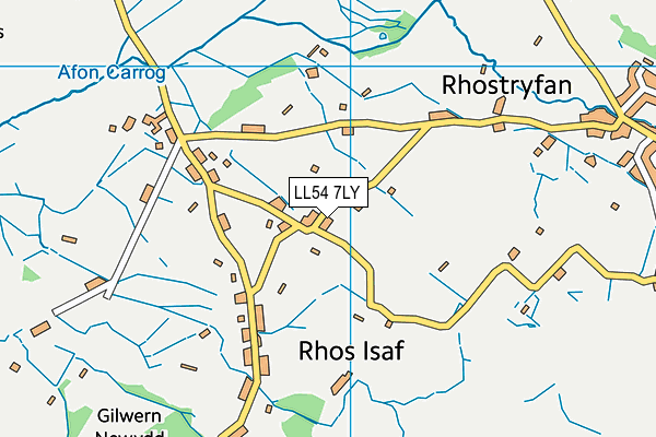 LL54 7LY map - OS VectorMap District (Ordnance Survey)