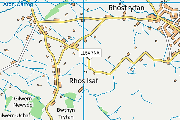 LL54 7NA map - OS VectorMap District (Ordnance Survey)