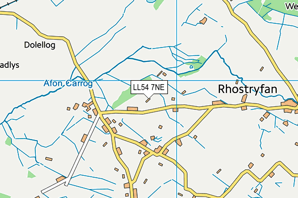 LL54 7NE map - OS VectorMap District (Ordnance Survey)
