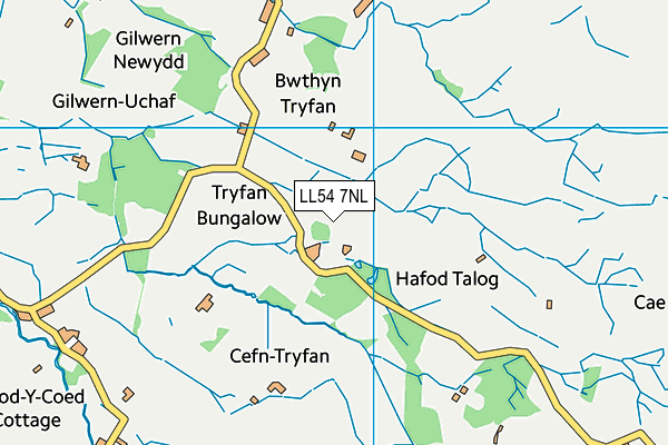 LL54 7NL map - OS VectorMap District (Ordnance Survey)