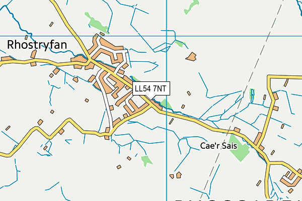 LL54 7NT map - OS VectorMap District (Ordnance Survey)