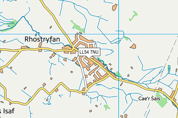 LL54 7NU map - OS VectorMap District (Ordnance Survey)