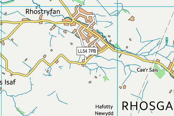 LL54 7PB map - OS VectorMap District (Ordnance Survey)