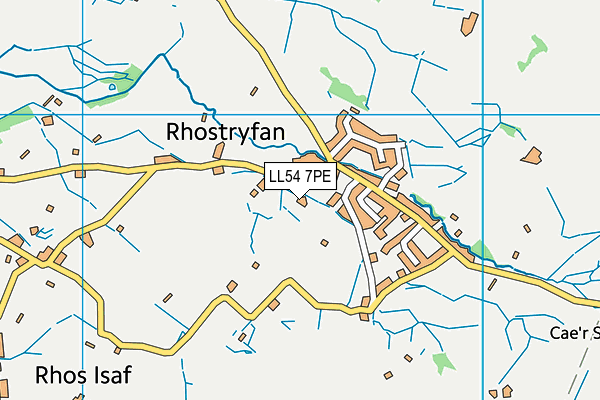 LL54 7PE map - OS VectorMap District (Ordnance Survey)