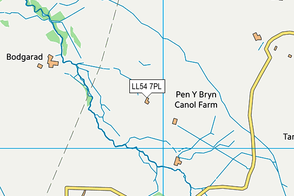 LL54 7PL map - OS VectorMap District (Ordnance Survey)